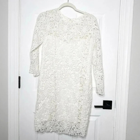 HEARTLOOM Revolve L Long Sleeve Lace Sheath Dress Bridal Wedding Rececption‎ - Picture 2 of 8